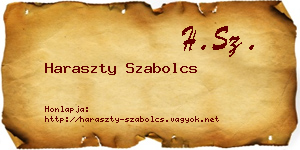 Haraszty Szabolcs névjegykártya